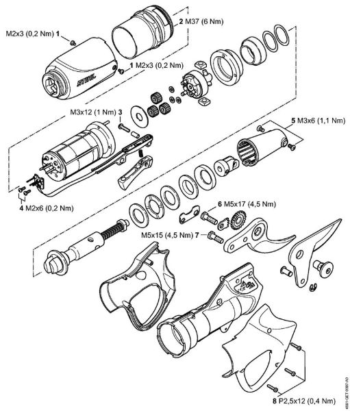 Tightening torques ASA 65 ASA 65 brand Stihl