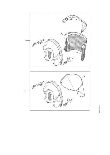 Imagem de Face shield - earmuff set ECONOMY Face/ear protection FUNCTION