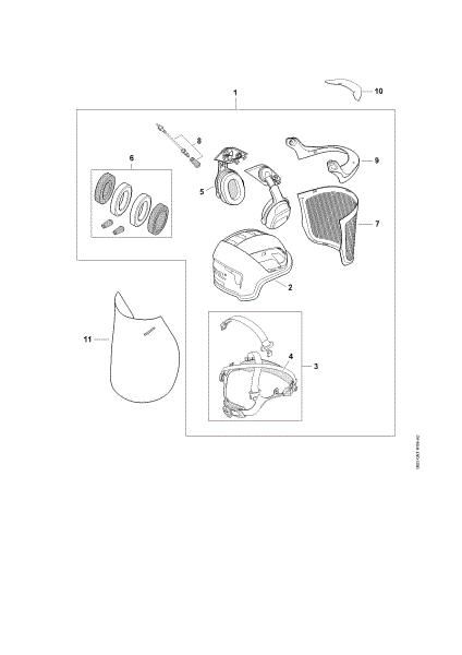 Imagem de Helmet set ADVANCE X-Vent ProCOM Helmet set ADVANCE X-Vent ProCOM