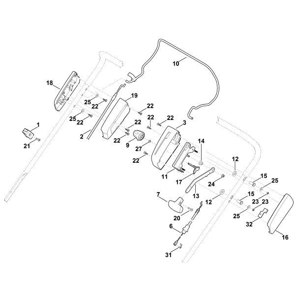 Imagem de A - Handle upper part RL 540.0