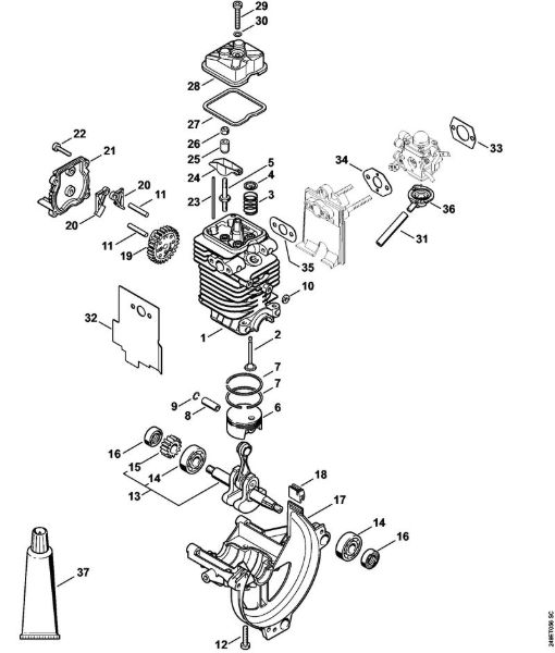 Engine à˜ 40 mm FT 100 FT 100 brand Stihl