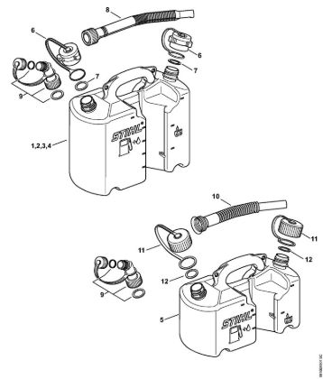 BidÃµes combinados Bidão combinado standard, transparente BidÃµes combinados da marca Stihl
