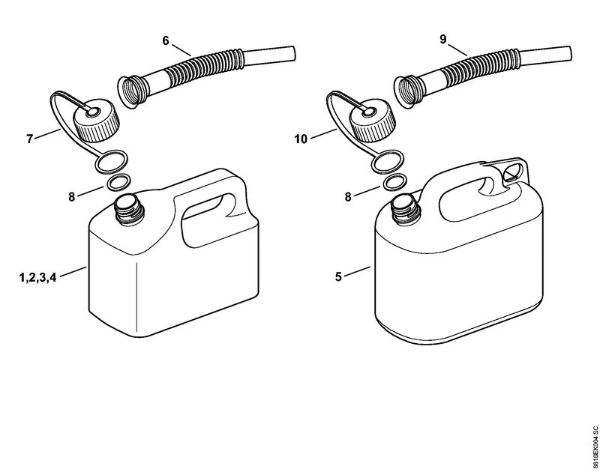 BidÃµes de gasolina Bidão de gasolina 20 l, transparente BidÃµes de gasolina da marca Stihl