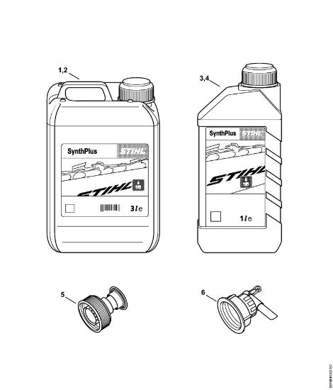 BidÃµes para o óleo lubrificante para correntes Bidão PE, 5 l, BioPlus BidÃµes para o óleo lubrificante para correntes da marca Stihl