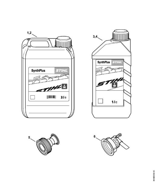 BidÃµes para o óleo lubrificante para correntes Bidão PE, 5 l, BioPlus BidÃµes para o óleo lubrificante para correntes da marca Stihl