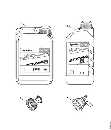 BidÃµes para o óleo lubrificante para correntes Bidão PE, 5 l, SythPlus BidÃµes para o óleo lubrificante para correntes da marca Stihl