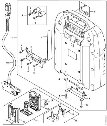 Baterias (AK, AP, AR, AS, PS) AR 2000 L Bateria, Linha de conexão, Adaptador AP da marca Stihl