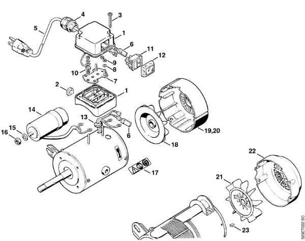 HOS HOS Motor eléctrico 110 V/60 Hz da marca Stihl