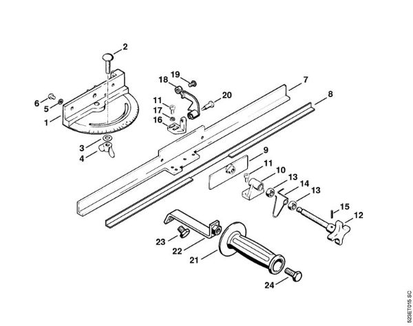 USG USG Suporte orientável para lamina corta-sebes da marca Stihl