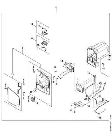 Imagem de Compartimento da bateria, Módulo electrónico SGA 85