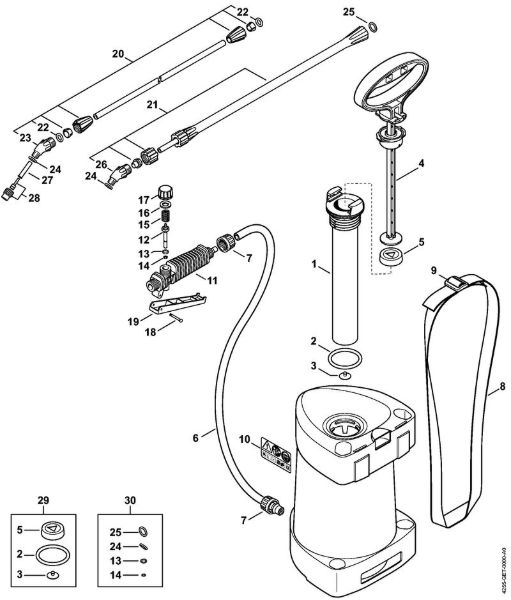 Aparelhos de injecção (SG) SG 21 Pistola, Tubo de pulverização da marca Stihl