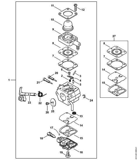 Aparelhos de injecção (SG) SG 230 Carburador 4151/00 da marca Stihl