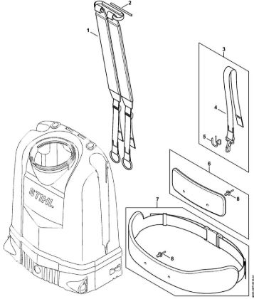 Aparelhos de injecção (SG) SG 51 Cinto de suporte da marca Stihl
