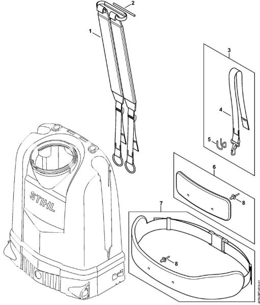 Aparelhos de injecção (SG) SG 51 Cinto de suporte da marca Stihl