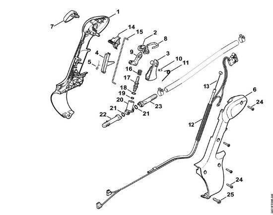 Pulverizadores (SR) SR 200 Cabo de manejo da marca Stihl