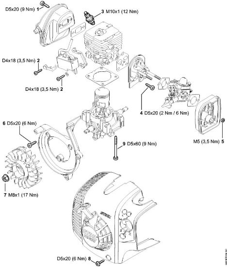 Pulverizadores (SR) SR 200-D Binários de aperto da marca Stihl