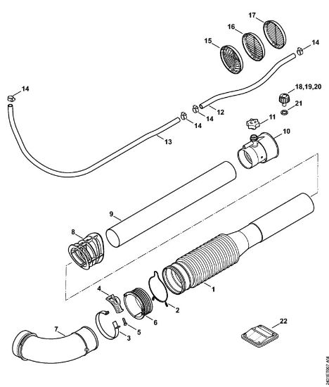 Pulverizadores (SR) SR 200-D Mangueira dobradiça, Tubo soprador da marca Stihl