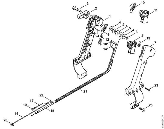 Pulverizadores (SR) SR 340 Cabo de manejo da marca Stihl