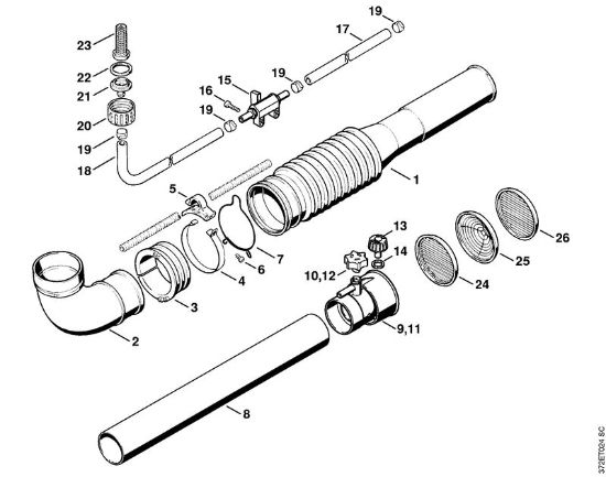 Pulverizadores (SR) SR 340 Mangueira dobradora, Tubeira ULV da marca Stihl