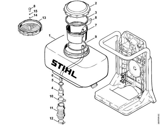 Pulverizadores (SR) SR 400 Recipiente da marca Stihl