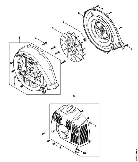 Pulverizadores (SR) SR 430 Caixa do ventilador, Cobertura da marca Stihl