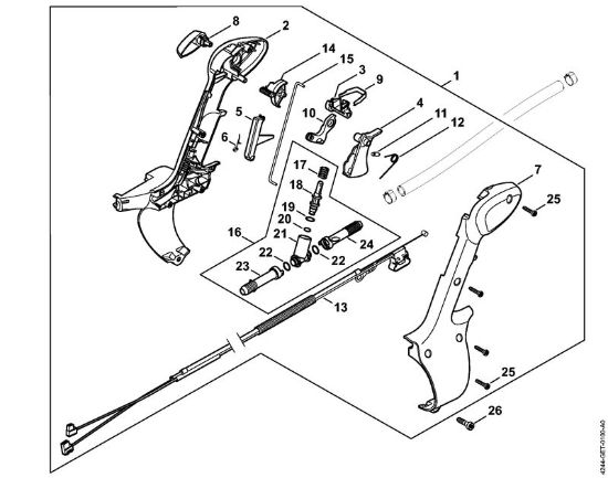 Pulverizadores (SR) SR 450 Cabo de manejo da marca Stihl