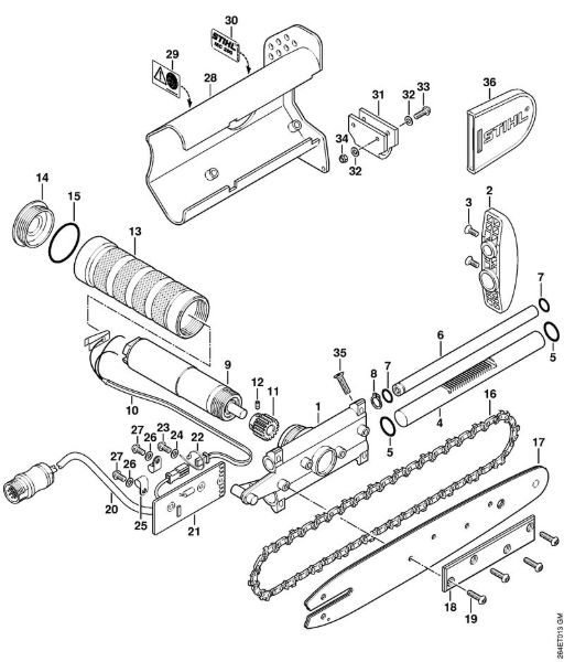 Aparelhos especiais (PC, SP, MC) MC 200 Limitador da profundidade de corte da marca Stihl