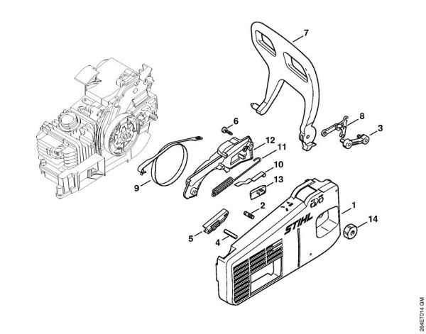 Aparelhos especiais (PC, SP, MC) MC 200 Tampa do carreto da marca Stihl