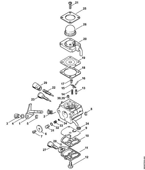 Aparelhos especiais (PC, SP, MC) PC 70 Carburador C1Q-S80 BR (41.2017) da marca Stihl