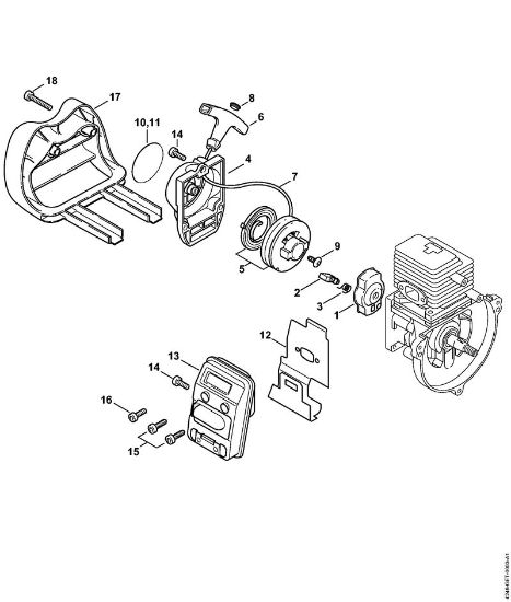Aparelhos especiais (PC, SP, MC) PC 70 Dispositivo de arranque, Silenciador da marca Stihl