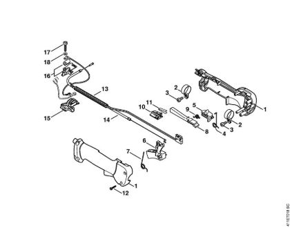Aparelhos especiais (PC, SP, MC) SP 200 Cabo de manejo da marca Stihl
