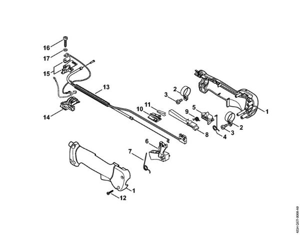 Aparelhos especiais (PC, SP, MC) SP 400 Cabo de manejo da marca Stihl