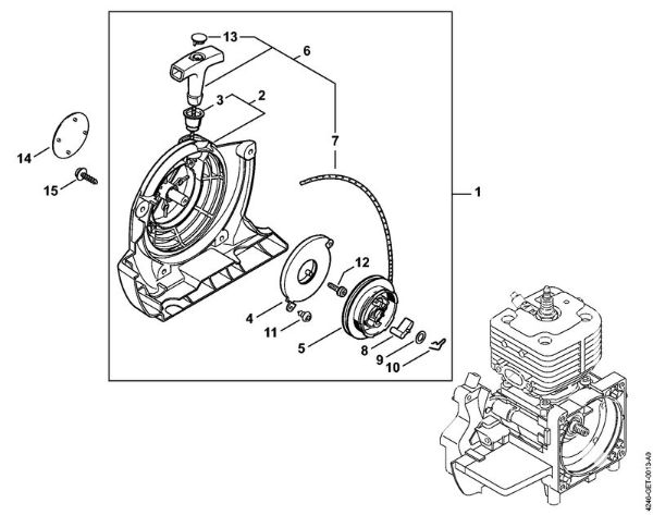 Aparelhos especiais (PC, SP, MC) SP 401 Dispositivo de arranque da marca Stihl