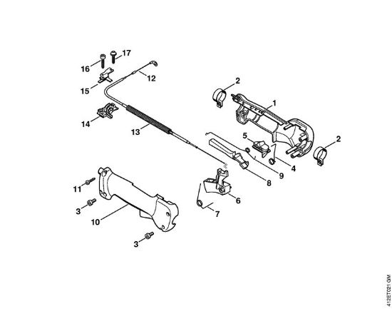 Aparelhos especiais (PC, SP, MC) SP 450 Cabo de manejo (05.2003) da marca Stihl