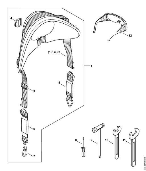 Aparelhos especiais (PC, SP, MC) SP 452 Cinto de suporte, Ferramentas, Acessórios especiais da marca Stihl