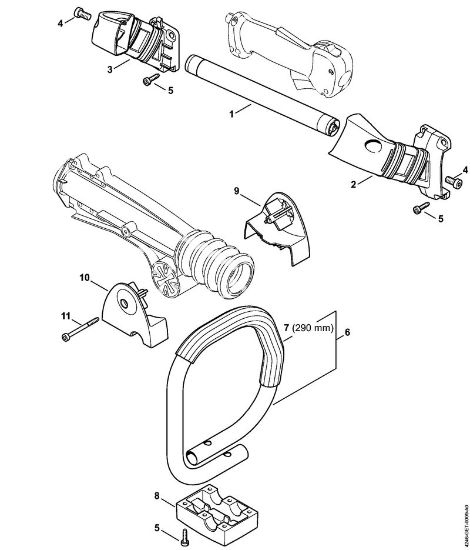 Aparelhos especiais (PC, SP, MC) SP 471 Cabo da mão da marca Stihl