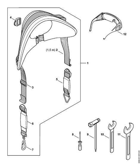 Aparelhos especiais (PC, SP, MC) SP 471 Cinto de suporte, Ferramentas, Acessórios especiais da marca Stihl