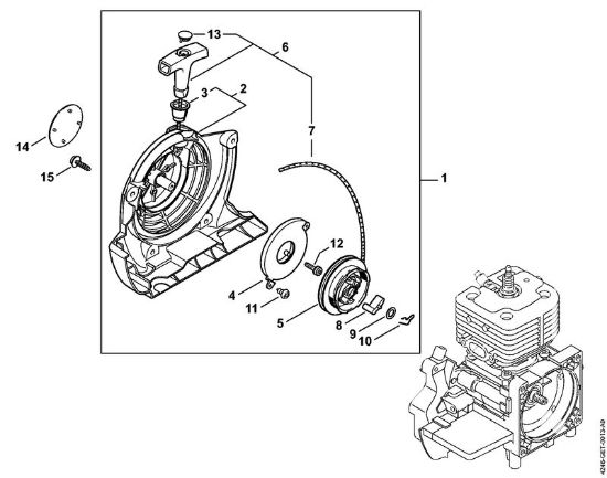 Aparelhos especiais (PC, SP, MC) SP 471 Dispositivo de arranque da marca Stihl