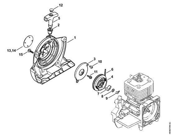 Aparelhos especiais (PC, SP, MC) SP 481 Dispositivo de arranque da marca Stihl