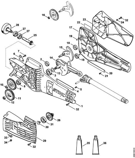 Aparelhos especiais (PC, SP, MC) SP 481 Engrenagem da marca Stihl