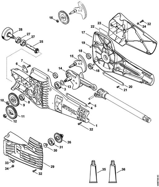 Aparelhos especiais (PC, SP, MC) SP 481 Engrenagem da marca Stihl