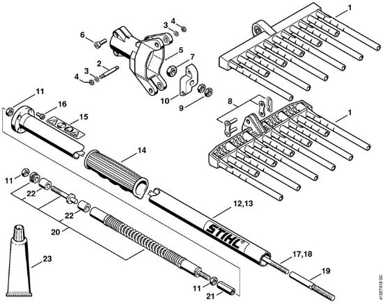 Aparelhos especiais (PC, SP, MC) SP 85 Ancinho, Haste da marca Stihl