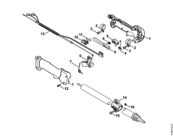 Aparelhos especiais (PC, SP, MC) SP 85 Cabo da mão da marca Stihl