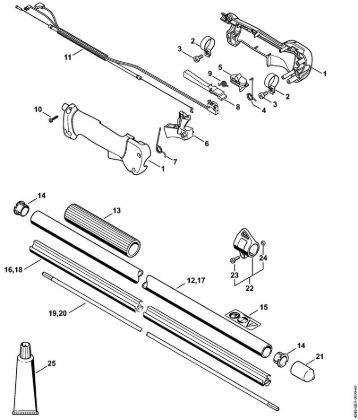 Aparelhos especiais (PC, SP, MC) SP 90 Cabo de manejo, Haste SP 90 da marca Stihl