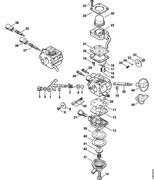 Aparelhos especiais (PC, SP, MC) SP 90 Carburador C1Q-S177, C1Q-S171, C1Q-S174, C1Q-S131 da marca Stihl