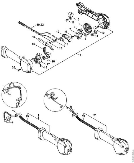Aparelhos especiais (PC, SP, MC) SP 92 TC-E Cabo de manejo da marca Stihl