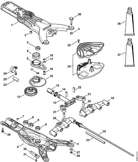 Aparelhos especiais a bateria (SPA) SPA 65 Engrenagem, Ancinho da marca Stihl