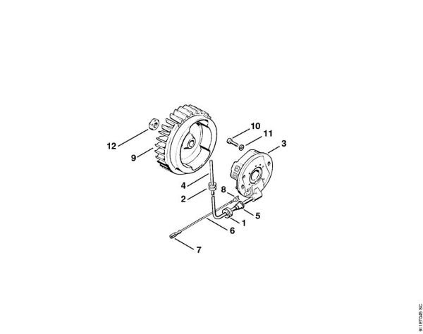 P 835, P 840 P 835 Sistema de ignição da marca Stihl
