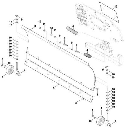Imagem de A - Placa limpa-neve ASP 125.1