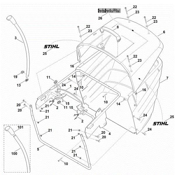 Imagem de N - Cesta de recolha de relva RT 5097.0 C